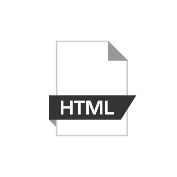 Html Arquivo Documento Extensão Ícone Vetor Ilustração — Vetor de Stock