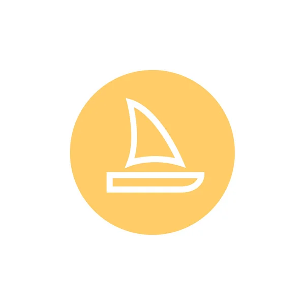 Bootslinie Und Füllen Stil Symbol Vektor Illustration — Stockvektor