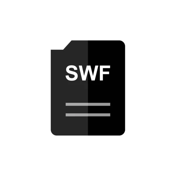 Swf Ícone Formato Arquivo Ilustração Vetorial Design Simples — Vetor de Stock