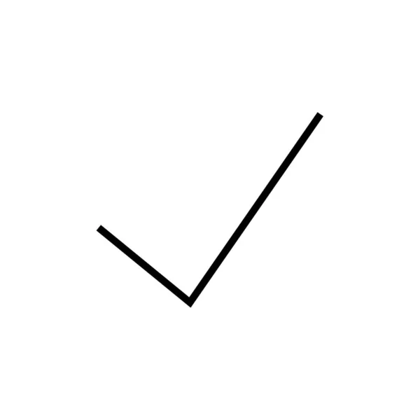 Marca Verificación Icono Ilustración Vectorial — Vector de stock