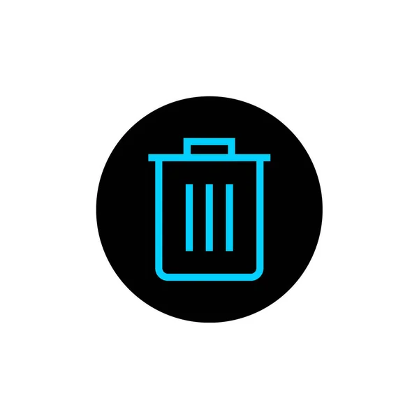 ゴミ箱アイコンの単純なベクトル図です — ストックベクタ