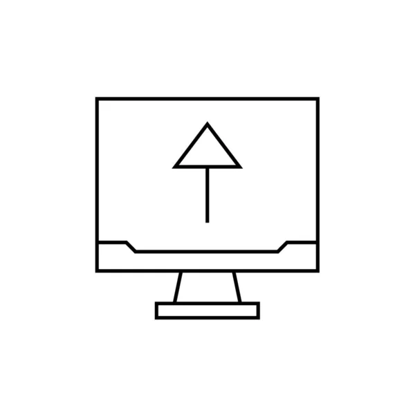 Computermonitor Mit Pfeil Icon Vektor Illustration Design — Stockvektor