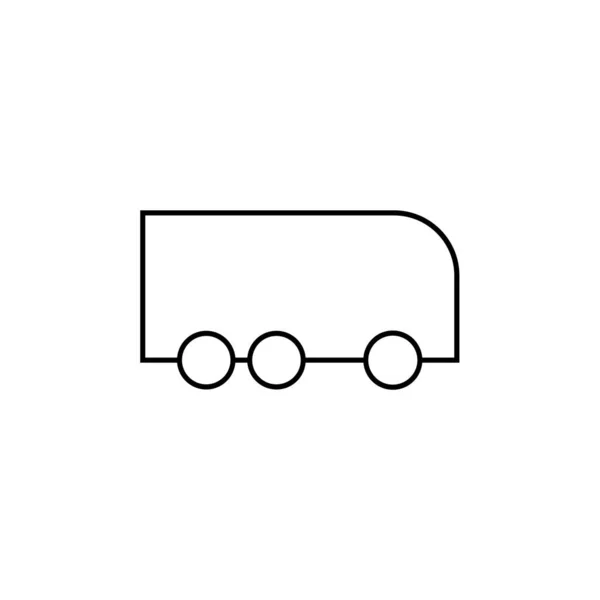 Truck Lijn Pictogram Schets Vector Symbool — Stockvector