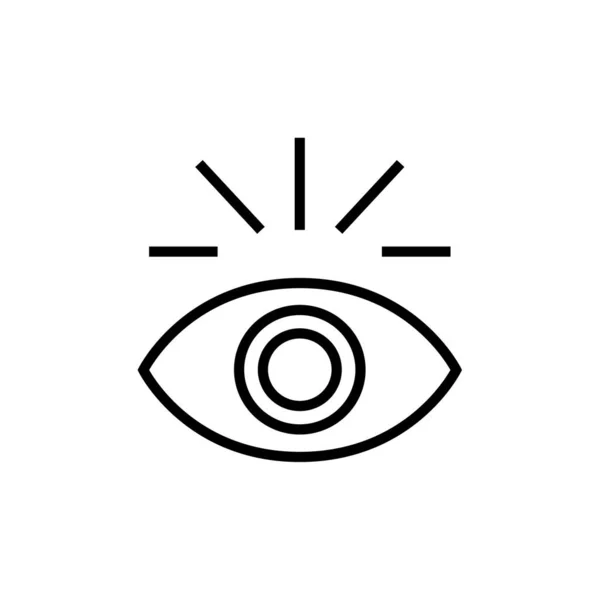 Wektor Ikony Oka Izolowany Białym Tle Koncepcja Logo Znaku Element — Wektor stockowy