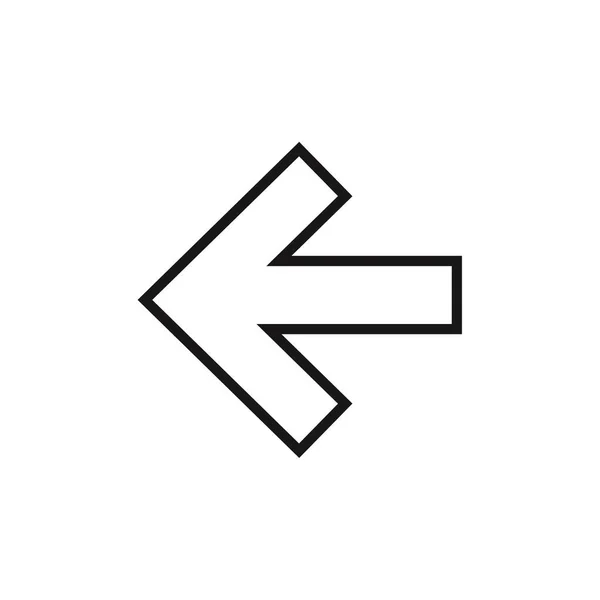 Vector Icono Flecha Aislado Fondo Blanco Para Diseño Web Aplicación — Vector de stock