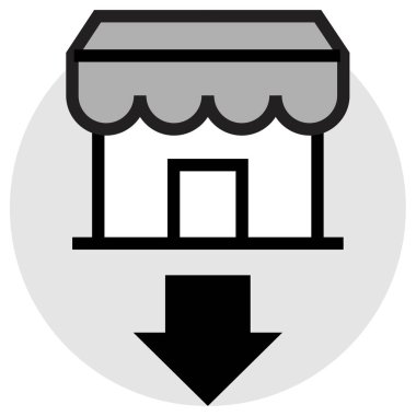 Alışveriş. Web simgesi basit illüstrasyon