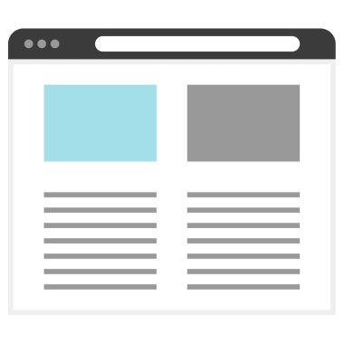 İnternet sitesi. Web simgesi basit illüstrasyon