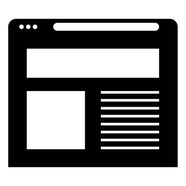 Tarayıcı. Web simgesi basit illüstrasyon