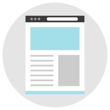 İnternet sitesi. Web simgesi basit illüstrasyon