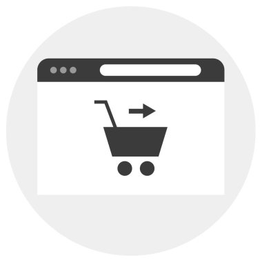 İnternetten alışveriş. Web simgesi