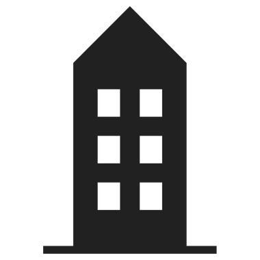 Bina. Web simgesi basit illüstrasyon