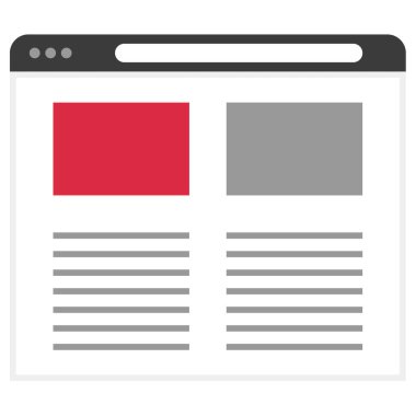 İnternet sitesi. Web simgesi basit illüstrasyon