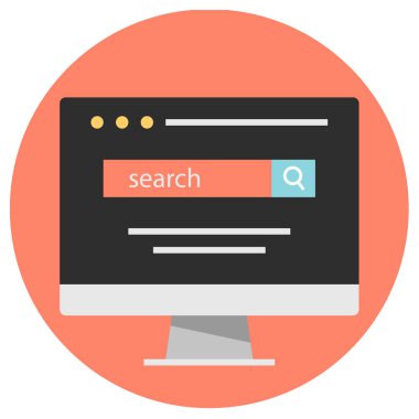 İnternet sitesi. Web simgesi basit illüstrasyon