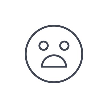 Üzgün yüzün çizgi simgesi