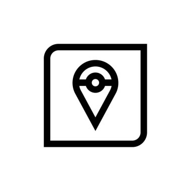 Web ve mobil uygulama tasarımınız için beyaz arkaplanda izole edilmiş konum simgesi vektörü, harita logosu konsepti