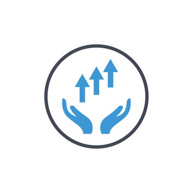 Yıldız simgesiyle bir çember tutan el.