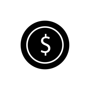 ABD dolar simgesi, web logosu işareti illüstrasyonu