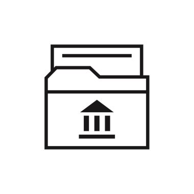 klasör arşivi. Web simgesi basit illüstrasyon     