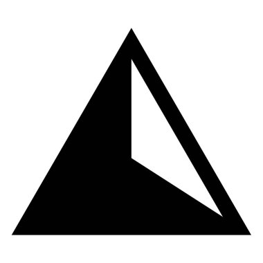 üçgen simgesi, vektör illüstrasyonu basit tasarım