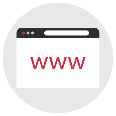 Web tarayıcı simgesi, vektör illüstrasyonu basit tasarım 