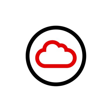 bulut hesaplama simgesi, vektör illüstrasyonu