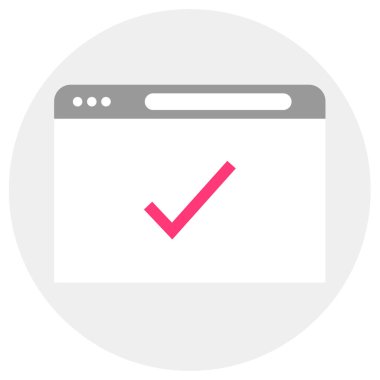 check mark icon. flat design. vector illustration        