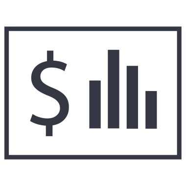 ABD dolar simgesi, web logosu işareti illüstrasyonu
