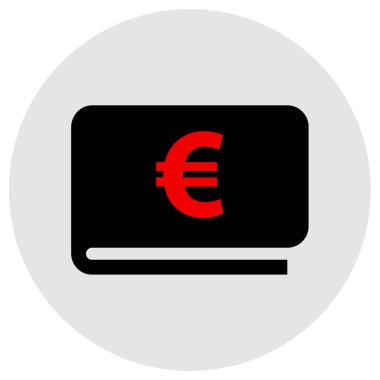 Euro işareti simgesi, vektör illüstrasyonu basit tasarım 