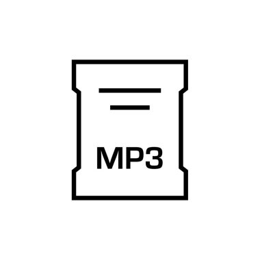 mp3 dosya biçimi vektör illüstrasyonu