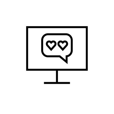 SMS & Metin Mesajlaşması ikon vektör çizimi