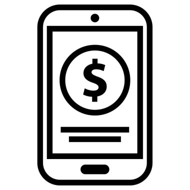 akıllı telefon mobil uygulama simgesi, vektör illüstrasyonu 