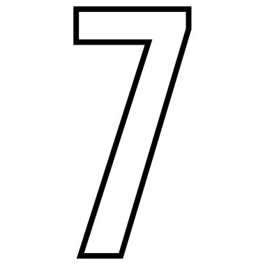 7 numaralı simge vektör illüstrasyonu