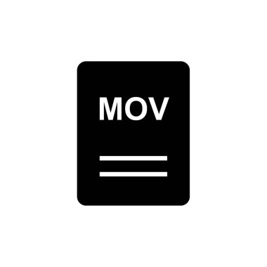 Mov veri dosya simgesinin vektör illüstrasyonu