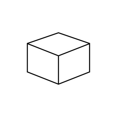 küp simgesi tasarımı şablonu izole edildi 