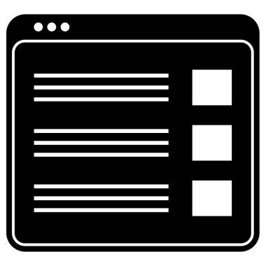 Web sitesi ve uygulama tasarımı, web tasarımı için beyaz arkaplanda izole edilmiş tarayıcı vektör simgesi 