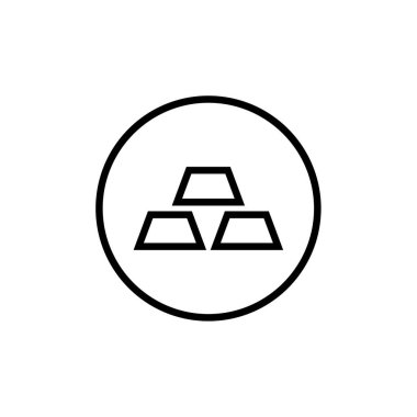 Altın çubukların vektör ana hatları simgesi