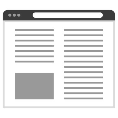 İnternet tarayıcı sayfası. ui ux 'nun basit tasarımı  