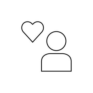 Valentine İleti ikonu vektör illüstrasyonu