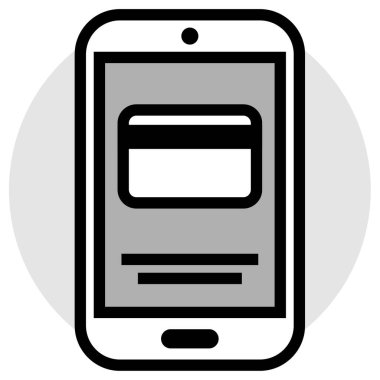 akıllı telefon simgesi basit vektör illüstrasyonu