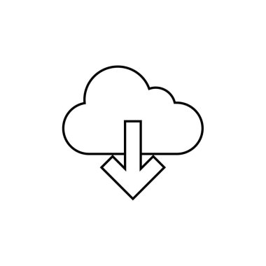 bulut simgesi, vektör illüstrasyonu 