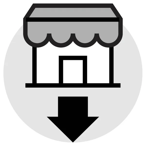 Winkelen Web Icoon Eenvoudige Illustratie — Stockvector