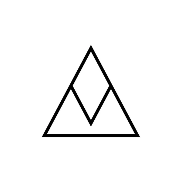 Vetor Ícone Triângulo Isolado Fundo Branco Para Seu Web Design — Vetor de Stock