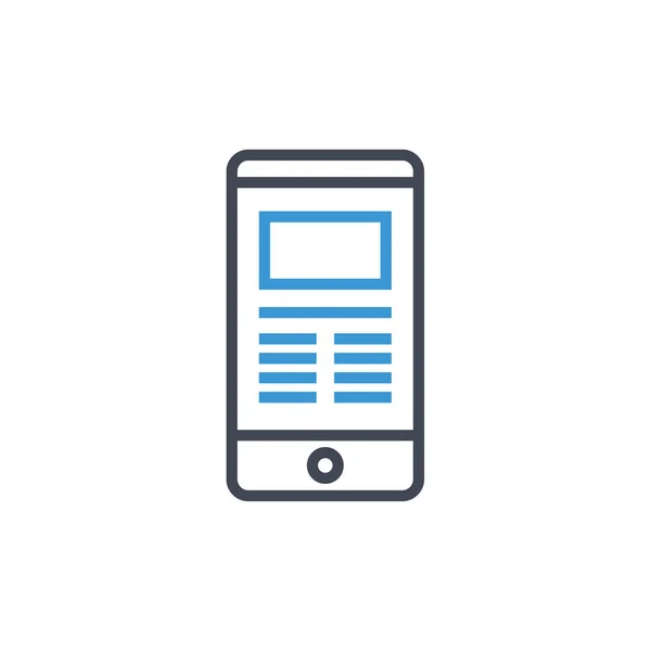 Smartphone Con Icona Del Telefono Cellulare Illustrazione Vettoriale — Vettoriale Stock