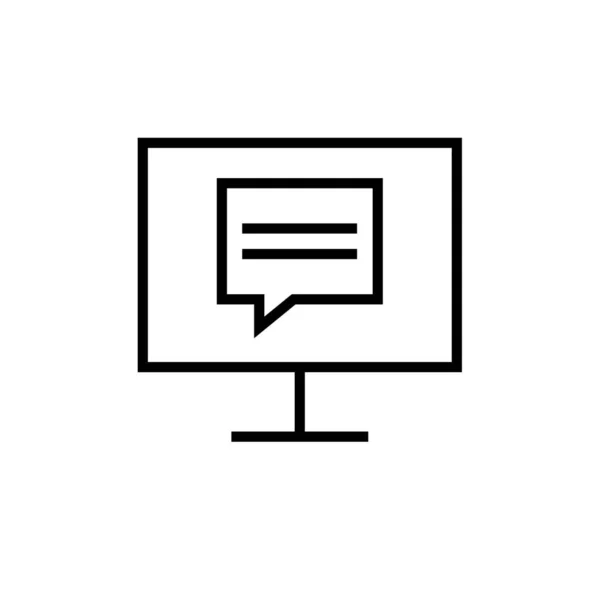 Icono Chat Vector Ilustración — Vector de stock