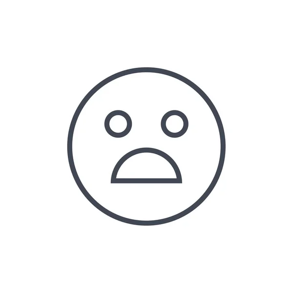 Line Icon Sad Face — Stock Vector