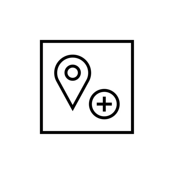 Posizione Icona Vettoriale Isolato Sfondo Bianco Progettazione Web Mobile App — Vettoriale Stock