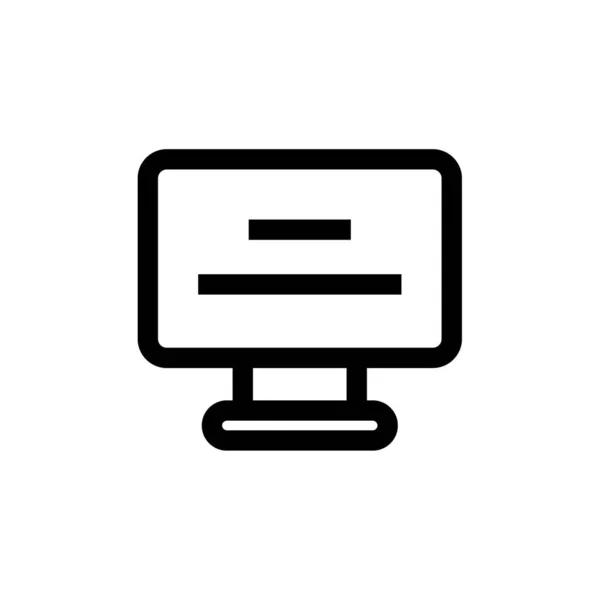Іконка Комп Ютера Вектор Ізольовано Білому Тлі Дизайну Вашого Веб — стоковий вектор