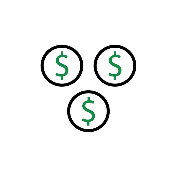 个人和商业用途的美元符号图标矢量说明 — 图库矢量图片