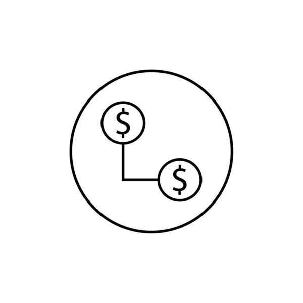 Dólar Icono Dinero Vector Ilustración — Vector de stock