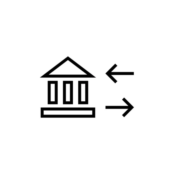 Ikona Banku Ilustracja Wektora — Wektor stockowy